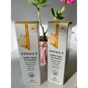 DERMA E Sulfur Spot Treatment 1 fl oz - TWO PACK (Exp 7/24)